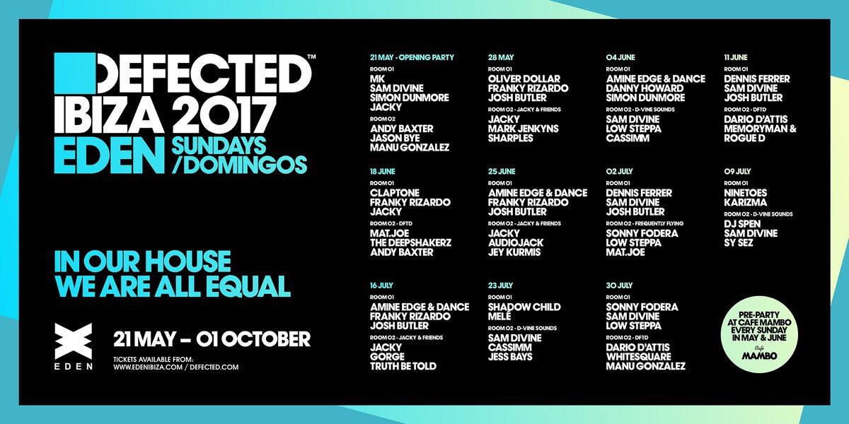 Defected Ibiza 2017 Tickets