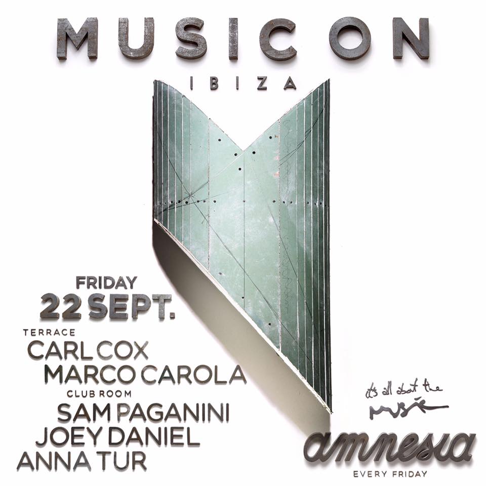 Music On Amnesia Friday 22nd Carl Cox